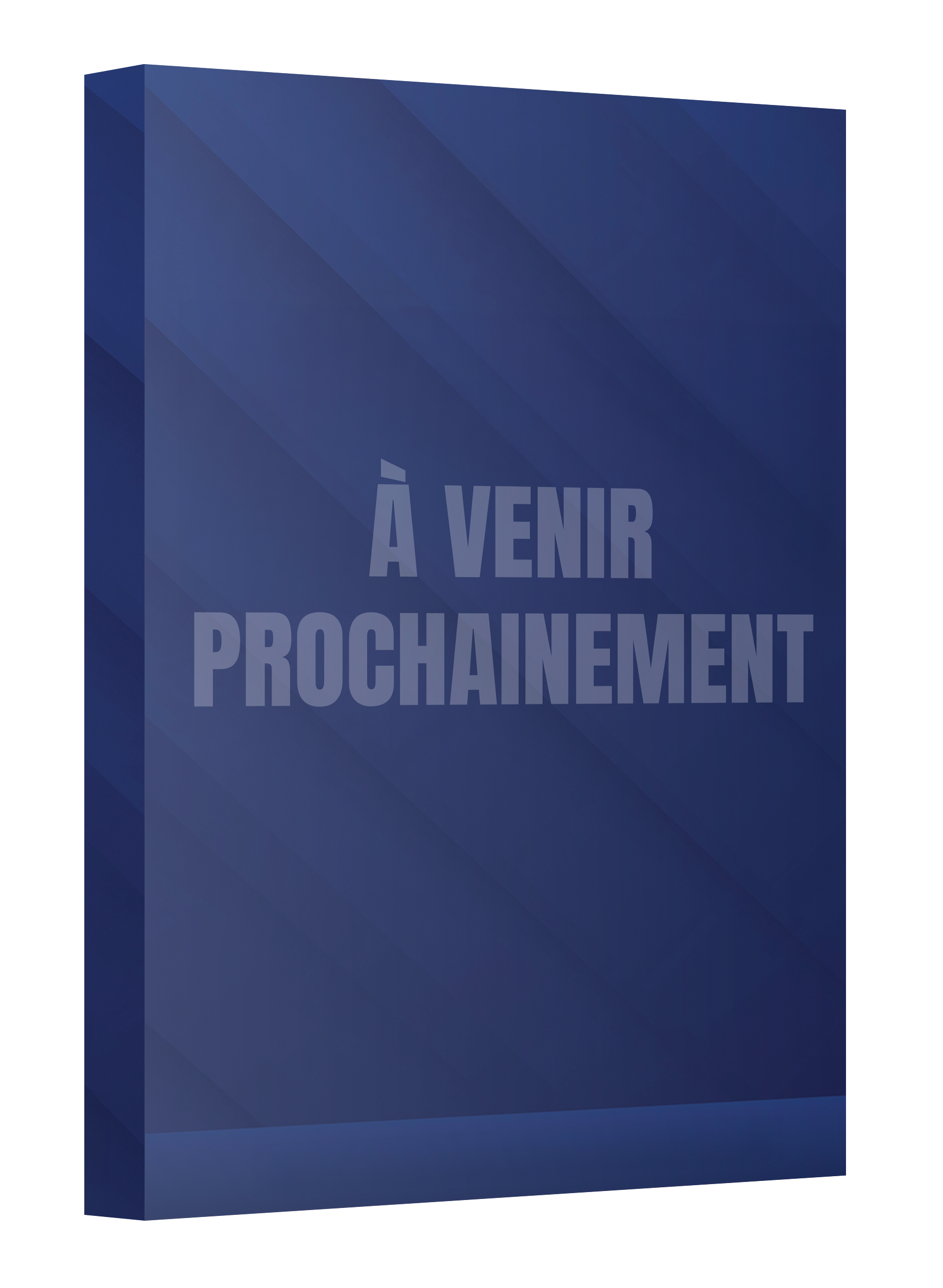 livre avec la mention "à venir prochainement" sur la couverture